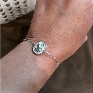 Swarovski Logo Bracelet silver and clear crystal!